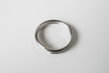 ステンレス製のキーリング　ダブルリング　