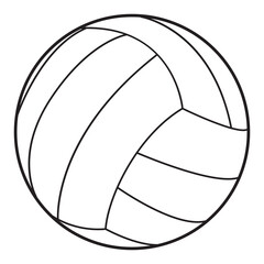volleyball outline vector illustration