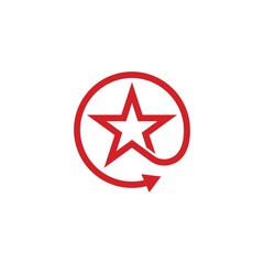 circle star arrow vector  icon illustration design