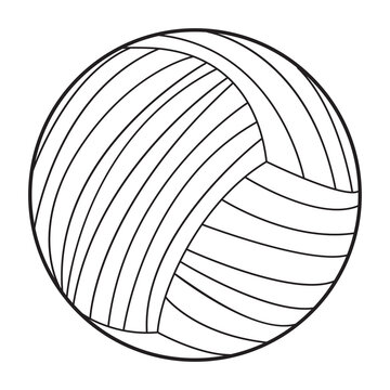 woven ball line vector illustration