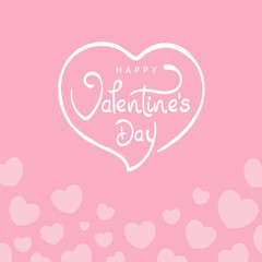 valentine's day background with heart text shape typography. for wallpapers, card, flyers, invitations, posters, brochures, banners. vector illustration eps 10.