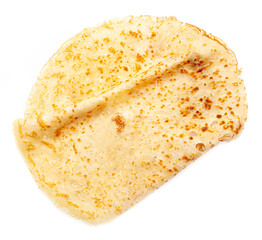 Pancakes made from dough isolated on a white