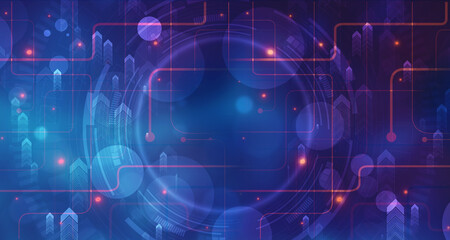 Digital Abstract technology background, futuristic background, cyber technology Concept, Technology lines with innovation concept