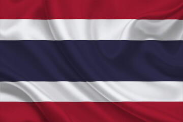 3D Flag of Thailand on fabric