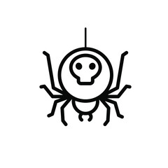 Vector spider line icon. Editable stroke. Insect illustration. Minimal design