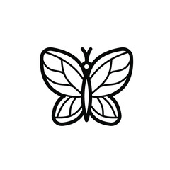 Vector butterfly line icon. Editable stroke. Insect illustration. Minimal design