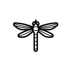 Vector dragonfly line icon. Editable stroke. Insect illustration. Minimal design