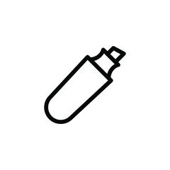 highlighter line icon vector illustration