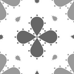  Seamless Pattern flowers and dots
