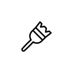 big paintbrush line icon vector illustration