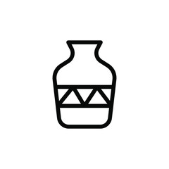 vase vector illustration line icon