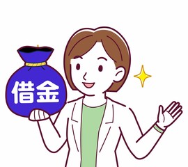 Young woman in a lab coat