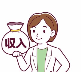 Young woman in a lab coat