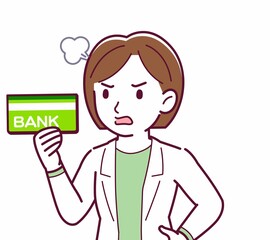 Young woman in a lab coat