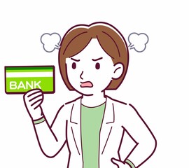 Young woman in a lab coat