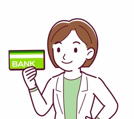 Young woman in a lab coat