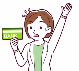 Young woman in a lab coat