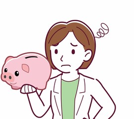 Young woman in a lab coat