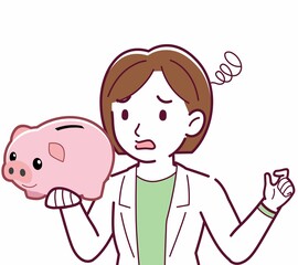 Young woman in a lab coat