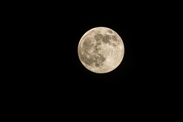 Shot of full moon with space for text.