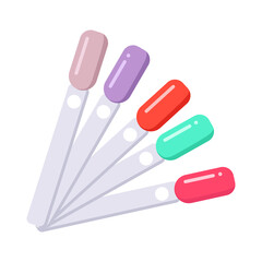 Nail polish palette. Manicure tools. Fashionable gel polish for a beauty studio. Multi Color choice for stylish designs