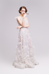 Fototapeta premium lady with cigarette