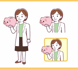 Young woman in a lab coat