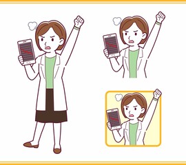 Young woman in a lab coat