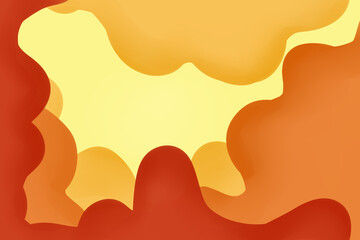 Digital background of abstract shapes in warm colors.