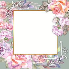 Obraz premium frame with roses