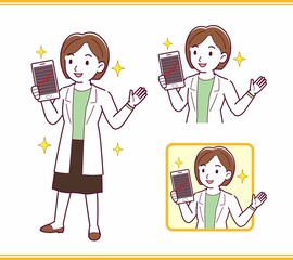 Young woman in a lab coat