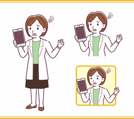 Young woman in a lab coat