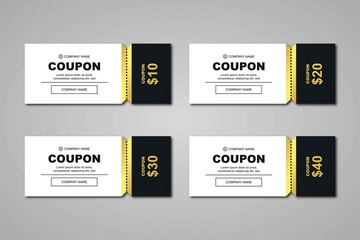 Elegant coupon card design template