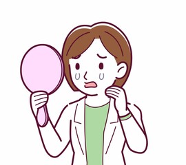 Young woman in a lab coat