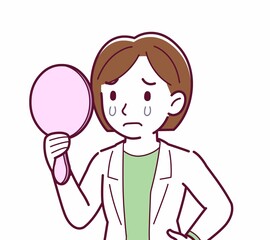 Young woman in a lab coat