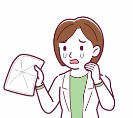 Young woman in a lab coat