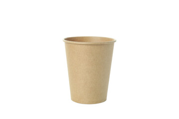 Blank paper cup isolated on white background