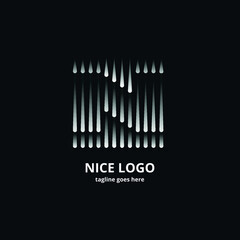 N monogram logo template