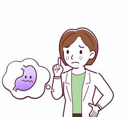 Young woman in a lab coat