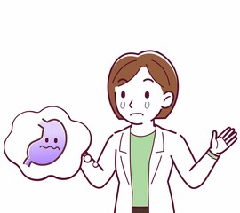 Young woman in a lab coat