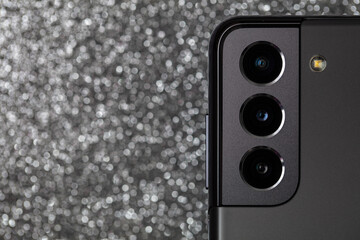  Closeup of  Samsung Galaxy S21 Phantom Grey
