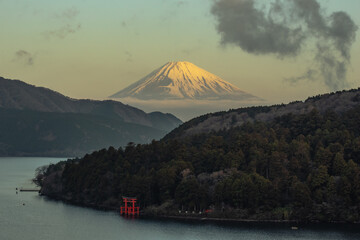 The箱根と富士山