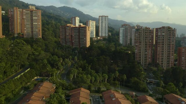 Aerial View of Residential Homes in Medellin, Colombia