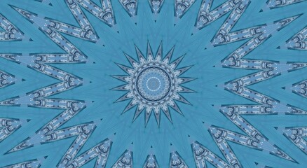 Kaleidoscope in Sky Blue and Soft Blue