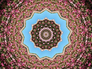 Kaleidoscope in Sky Blue and Soft Rose