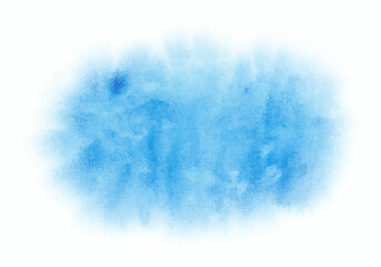 Vector Watercolor Blue Stain Isolated White