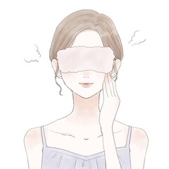 スキンケア　女性　ホットタオル