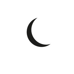 Moon icon vector. Moon an star icon. Logo illustration on white background. Flat design style.