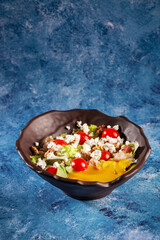 Salad with bacon and feta