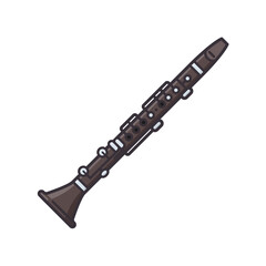 Clarinet isolated vector illustration for Clarinet Day on November 16